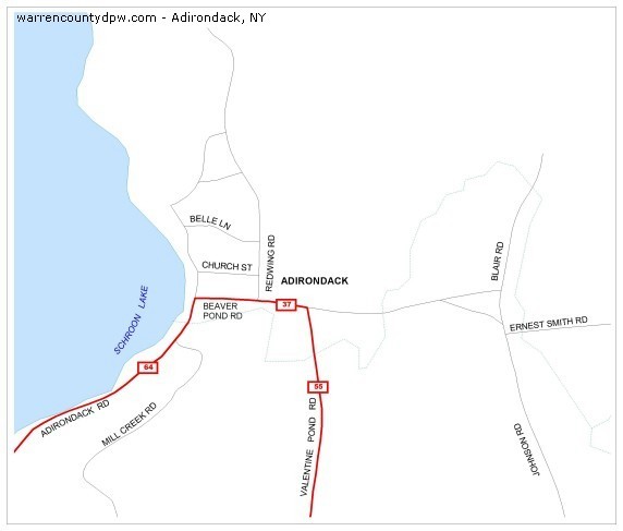 Map: Adirondack, N.Y.