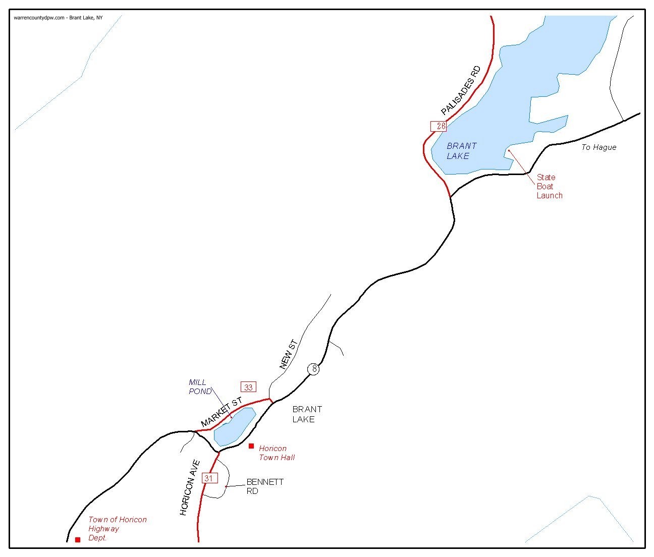 Map: Hague, NY
