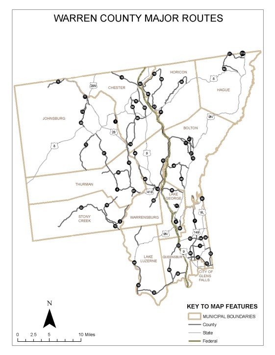Map of Warren County Roads